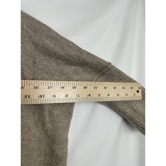 Lauren Manoogian Women’s 100% Baby Alpaca Open Front Cardigan Sweater Beige O/S - Picture 3 of 12